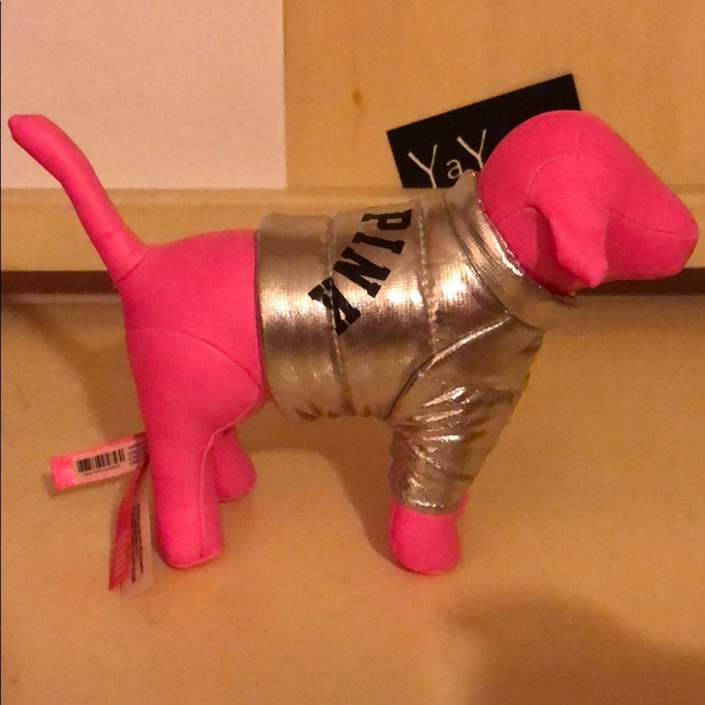 VS PINK DOG Silver Puffer Jacket